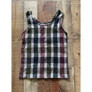 Carolina Colours Plus Size 16W Sleeveless Plaid Tank Top 93% Cotton